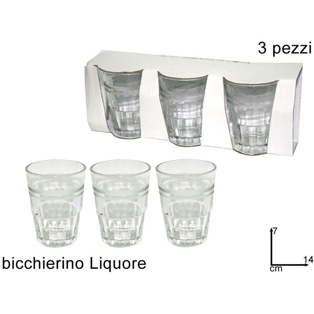 10186 8021785648463 64846 STAR SET 3 BICCHIERINI LIQUORE 50CL IN VETRO