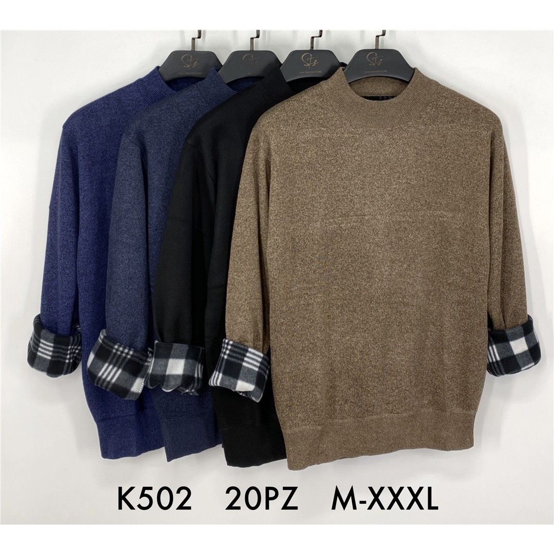 10503 9200000105038 K-502 abbigliamento uomo maglione a lupetto in pile size:m-xxxl