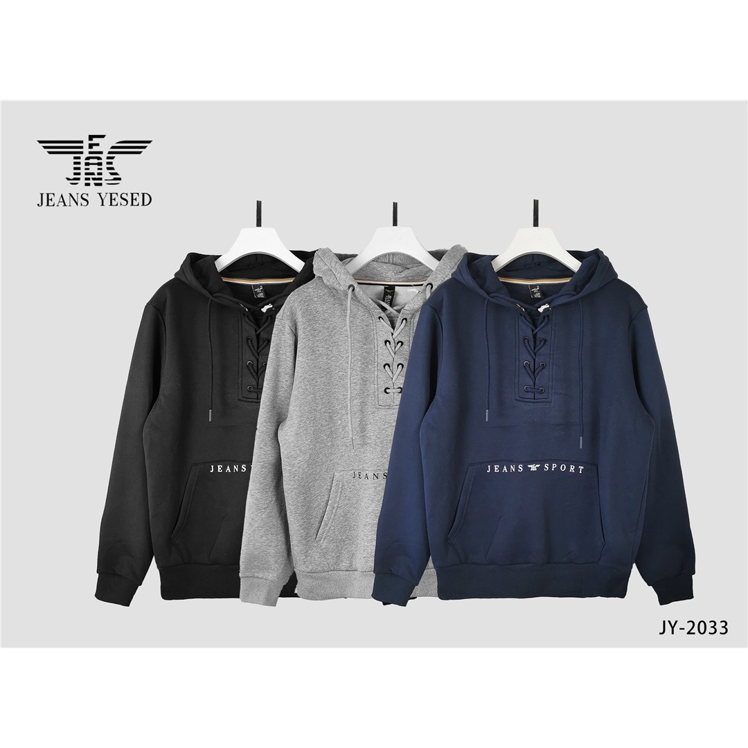 12403 9200000124039 JY2033 abbigliamento uomo felpa con cappuccio tasca a masurpio e intreccio sul petto size: m-xxxl