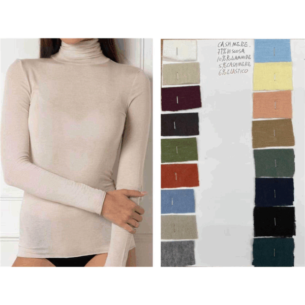 12421 9200000124213 21810 abbigliamento donna maglia dolce vita di misto cashmere tg.unica