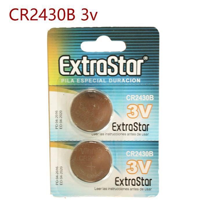 13553 8432011602614 CR2430DU BATTERIE A BOTTONE 3V LITIO EXTRASTAR CR2430 BL.2PZ