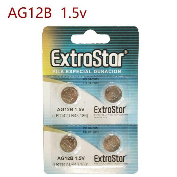 13556 8433962110364 AG12 EXT batterie a bottone 1pz 1,5v alkaline pila ag12 (lr11420,lr43,186)