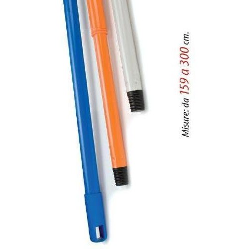 14095 8000061025877 MAN02587A manico estensibile in metallo 160↔300cm plastificato kolor