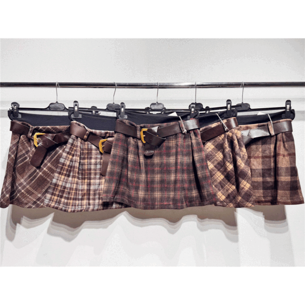 14514 9200000145140 91981 abbigliamento donna minigonna in quardrattini di velluto tg.unica