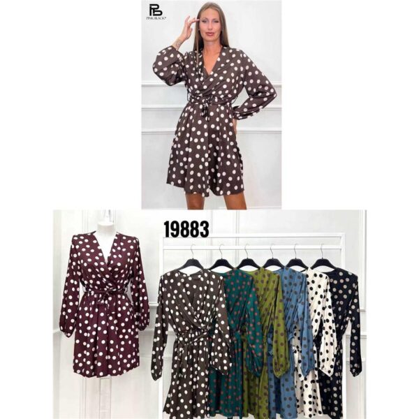 2121 9200000021215 19883 abbigliamento donna vestito con boa di raso tg.unica