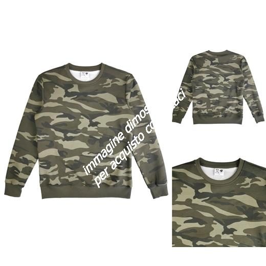 26867 9200000268672 DF-465 ABBIGLIAMENTO UOMO FELPA GIROCOLLO MILITARE SIZE:S-XXL