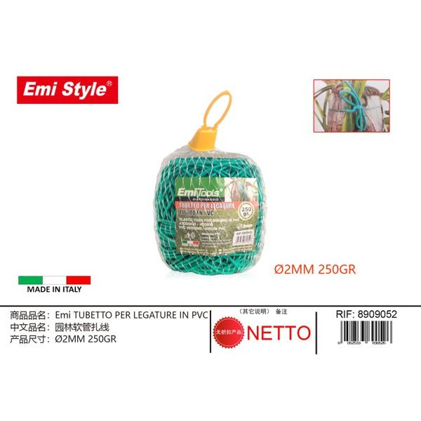 27038 8052533690526 8909052 EMI filo in pvc per legature piante 250gr ø2mm
