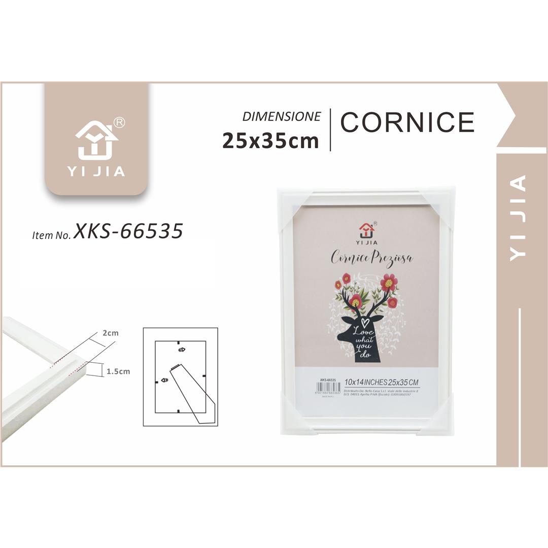 27044 8001684665358 XKS-66535 cornice per foto in vetro con bordo effetto legno classici 25x35cm