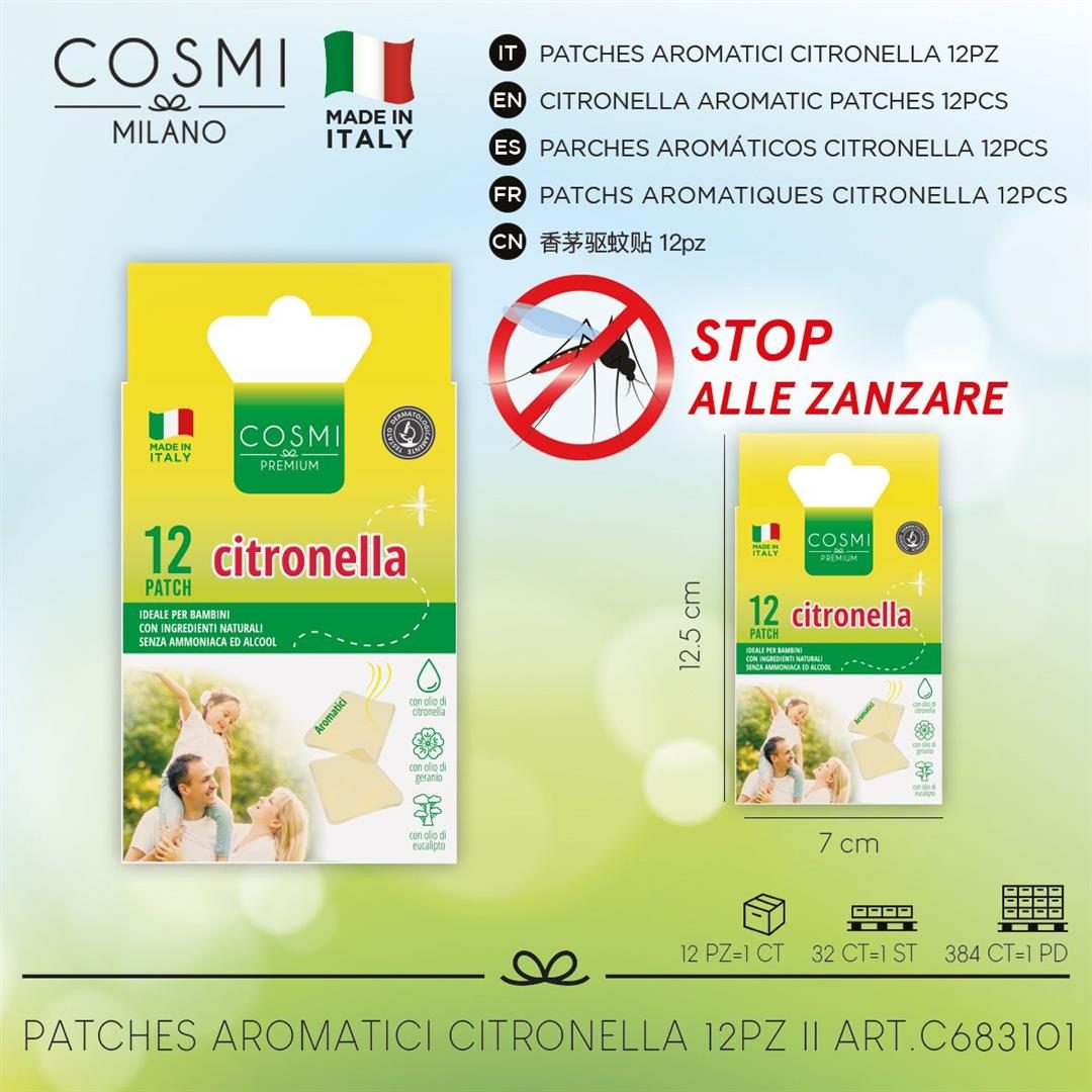 27851 8053285011577 1002236 CEROTTI AROMATICO ALLA CITRONELLA 12PZ