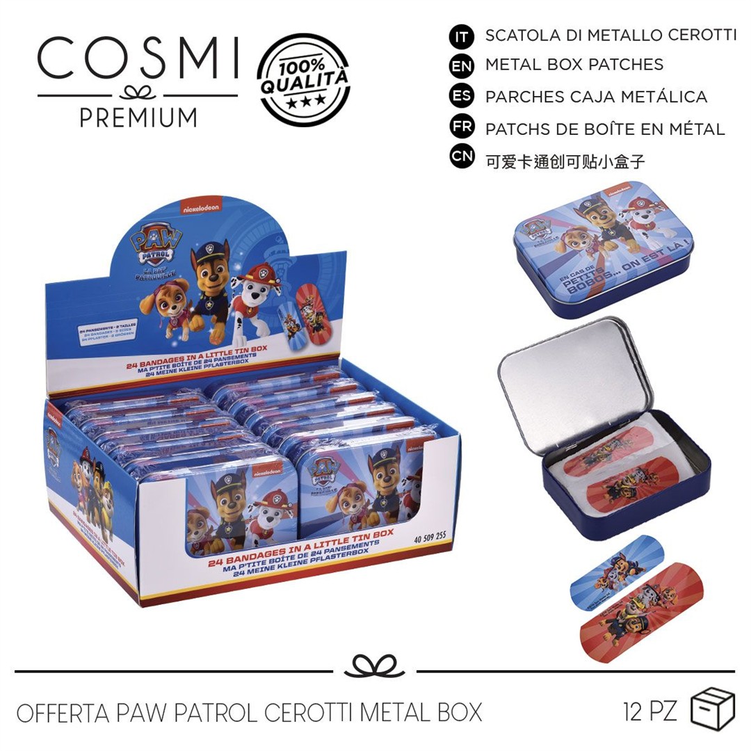 27853 3661075275167 1005037 cerotti in box metal 24pz paw patrol