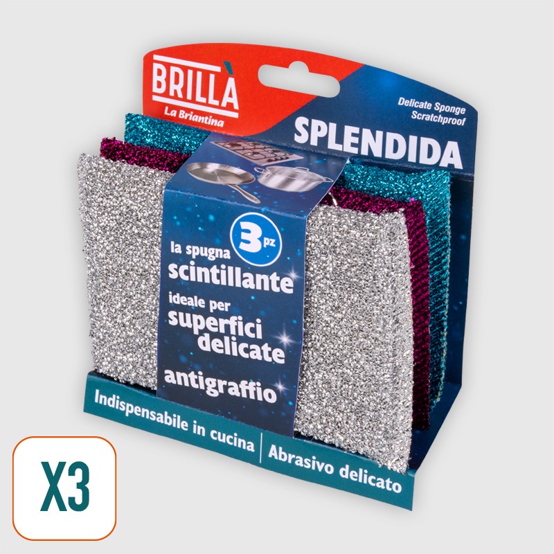 27998 8000061036873 SPU03687A spugne splendida 3pz