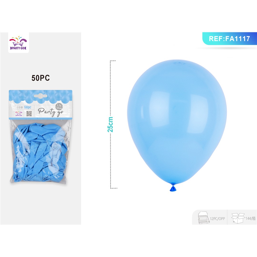 28062 8058617615171 FA1117 palloncini in lattice azzurro ø25cm 50pz