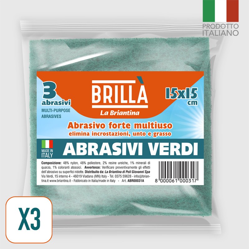 28267 8000061000317 ABR00031A abrasivi verde 3pz 15x15cm