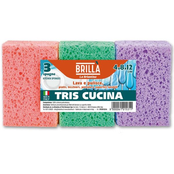 28286 8000061015311 SPU01531A spugna tris cucina 4x8x12