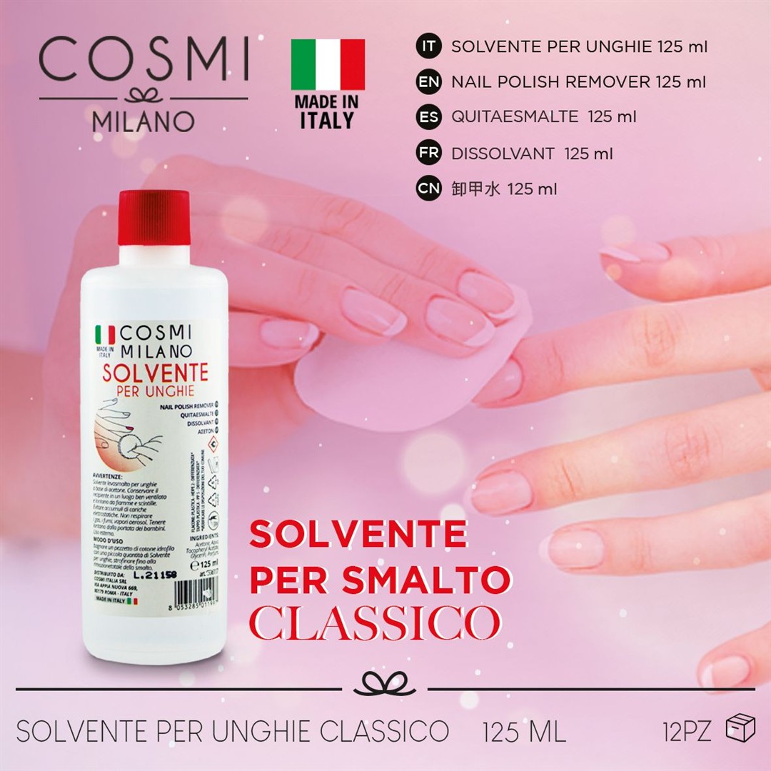 28333 8057587553568 1002360 COSMI acetone/solvente per unghie 125ml