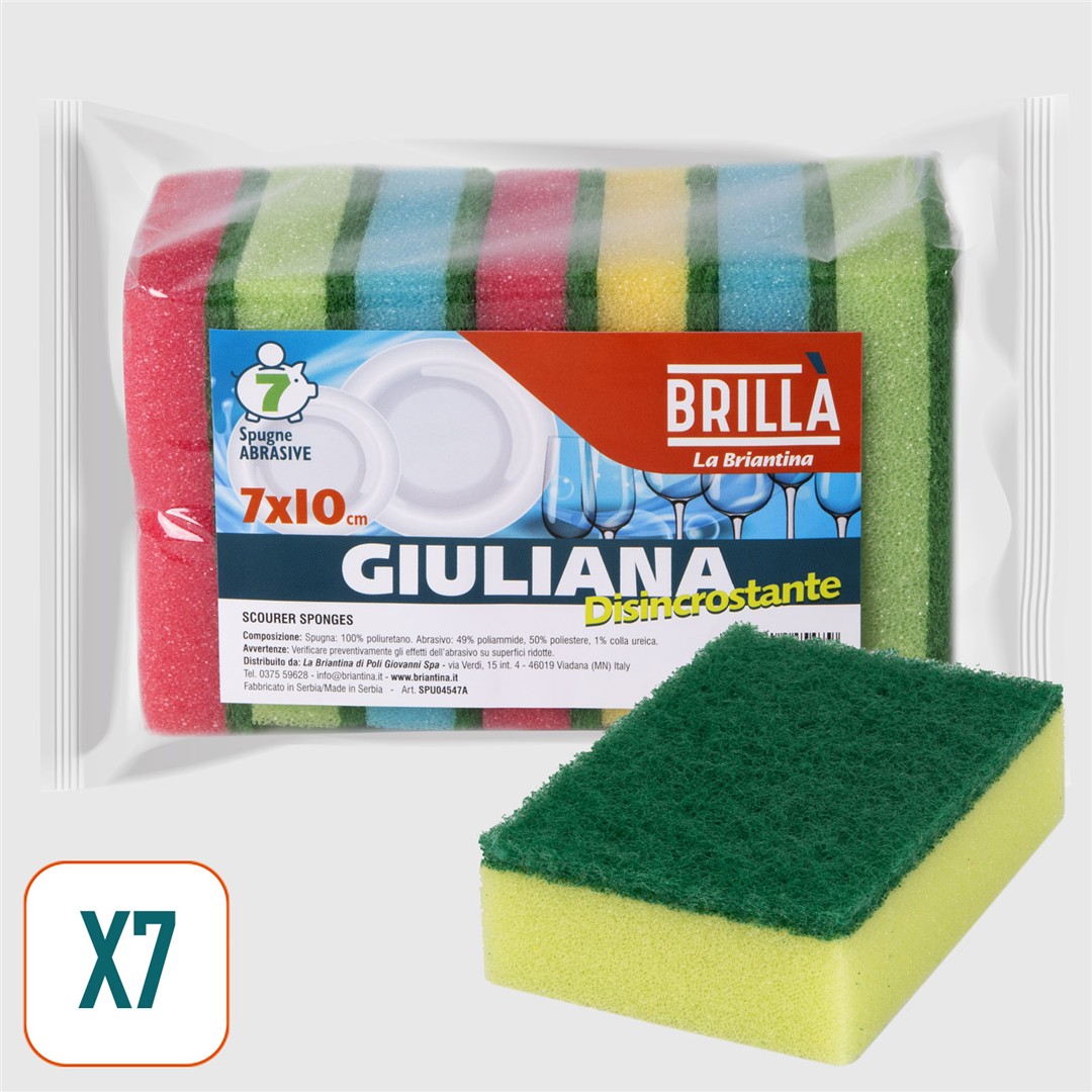28451 8000061045479 SPU04547A spugne abrasive giuliana 7pz