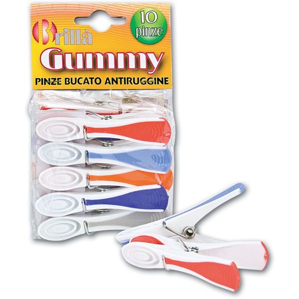 29279 8000061027383 PIN02738A mollette per bucato gummy 10pz colorate