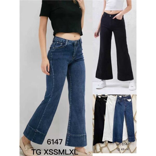 30566 9200000305667 6147 abbigliamento donna jeans a zampa