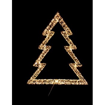 30575 8057586055216 105521 STAR decoro natalizio pendente albero in ferro 1600 microled da esterno 43x6x60cm bianco caldo