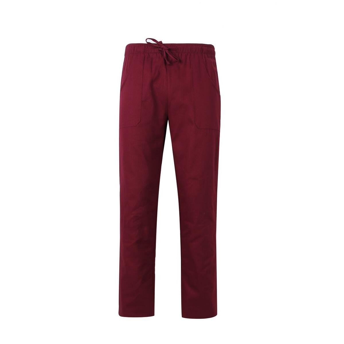 30981 9200000309818 CA-L008E-01-S ABBIGLIAMENTO DA LAVORO PANTALONI SIZE:XS-2XL INFERM.DONNA VITA CON MOLLA BORDEAUX CA-L008E-01 100%COTONE TG.S