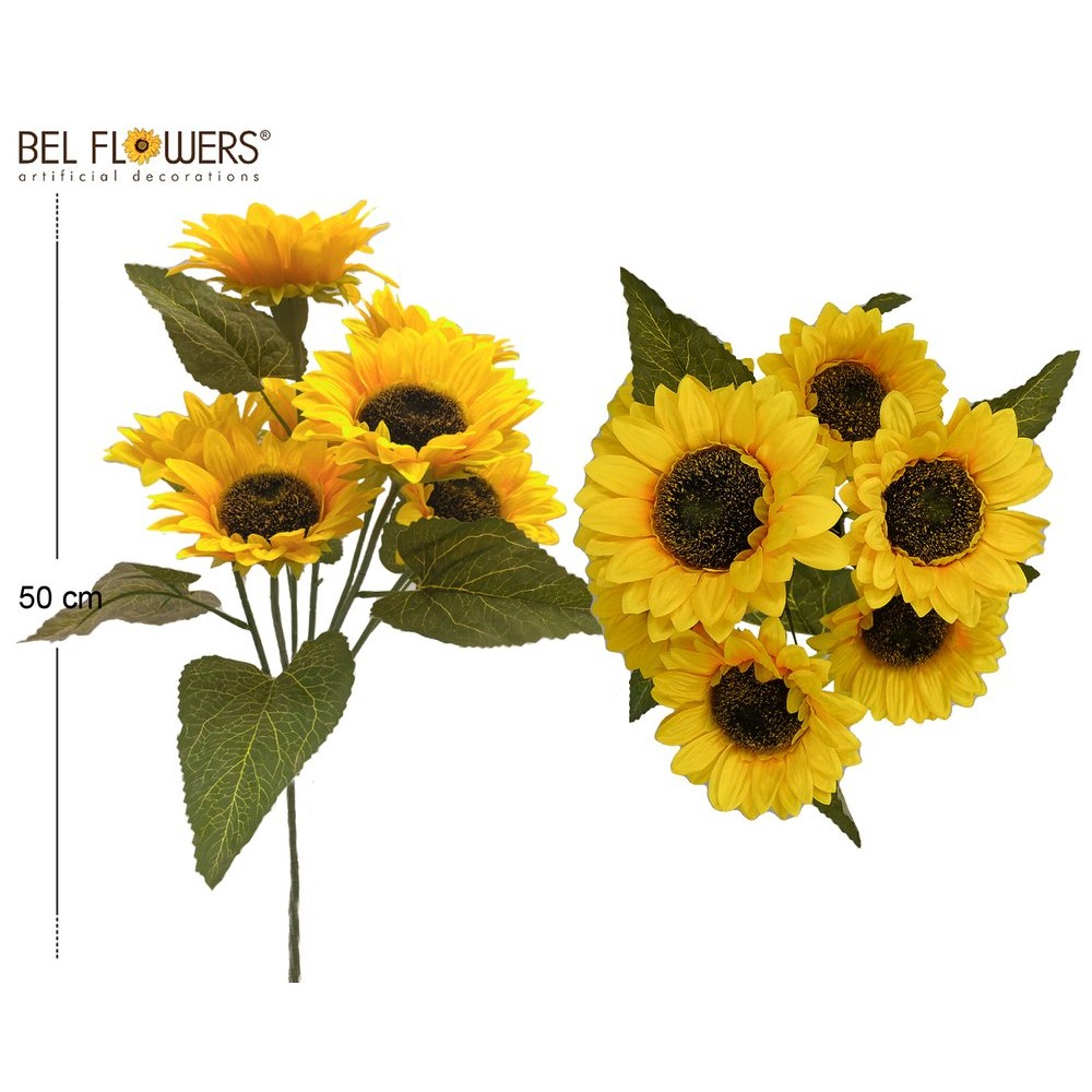 31090 8050260072745 BFFJ011 fiore a stelo grande girasole h50cm