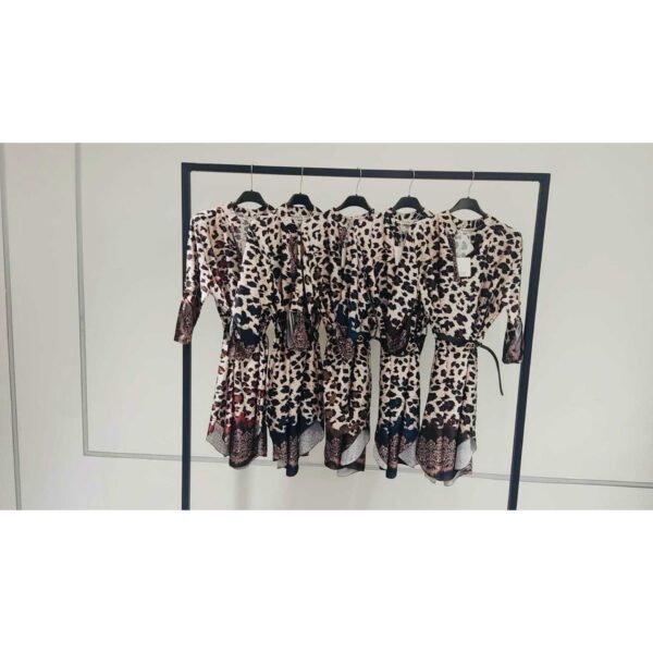 31309 9200000313099 87350 abbigliamento donna vestito a fantasia di leopardata tg.unica
