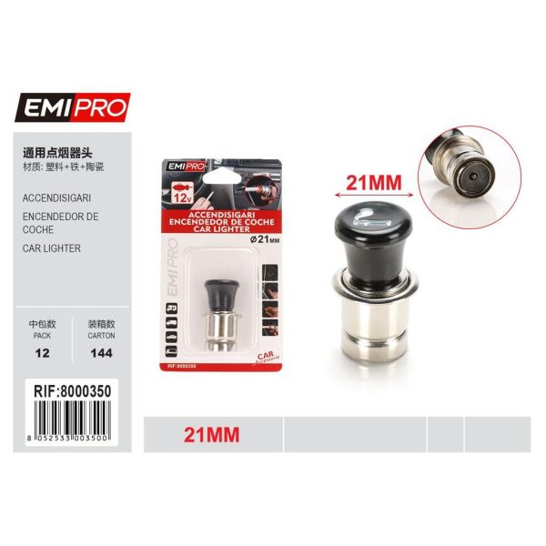 31321 8052533003500 8000350 ACCENDISIGARI Ø21MM 12V
