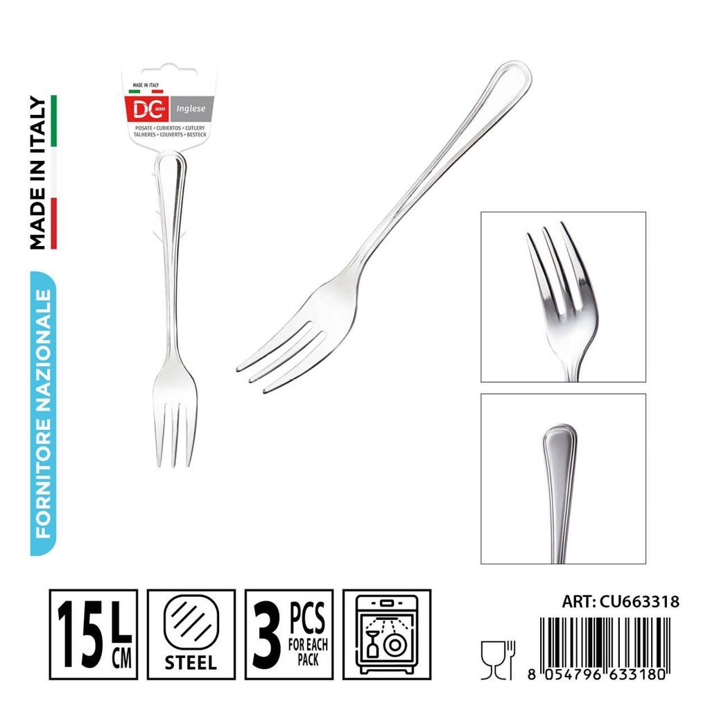 31465 8054796633180 0242148 DC forchette dolce serv. inglese 3pz