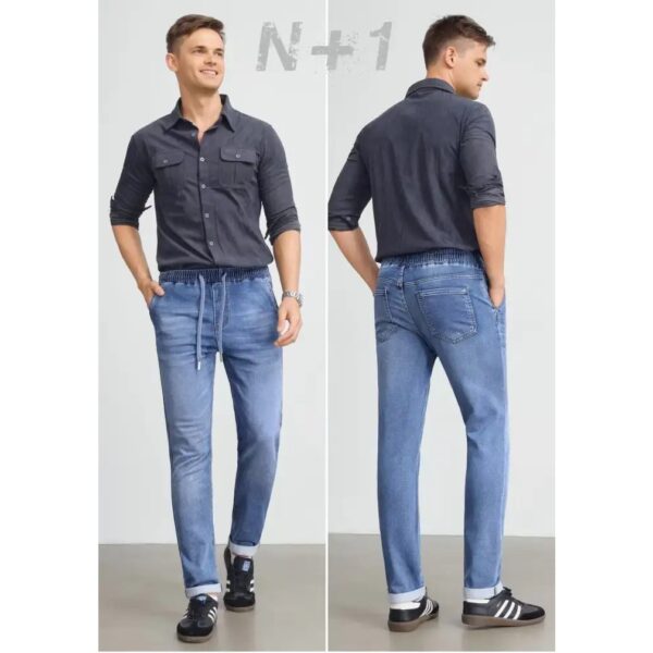 31955 9200000319558 N507 abbigliamento uomo jeans vita con molla size:42-52