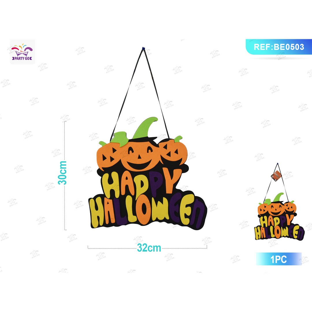 32131 8058617848036 BE0503 halloween scritta in feltro da appendere