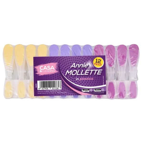 32291 8027458011336 169478 VISCIO mollette per bucato 12pz colorate
