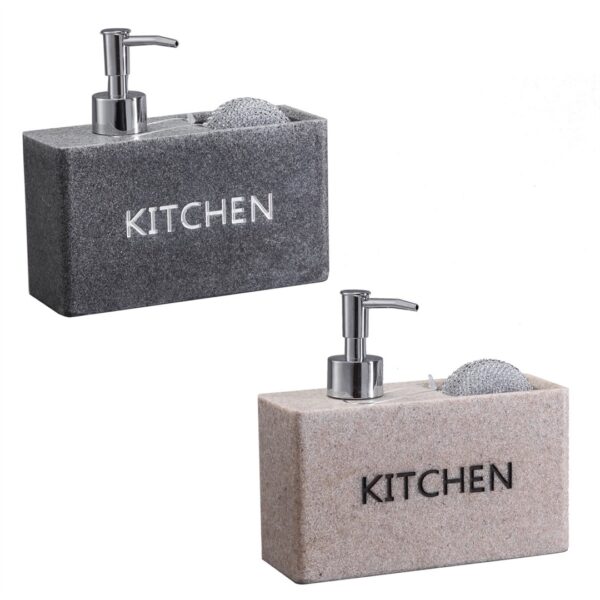 32815 8034116428672 1642867 SAIS dispenser sapone cucina in ceramica con portaspugna