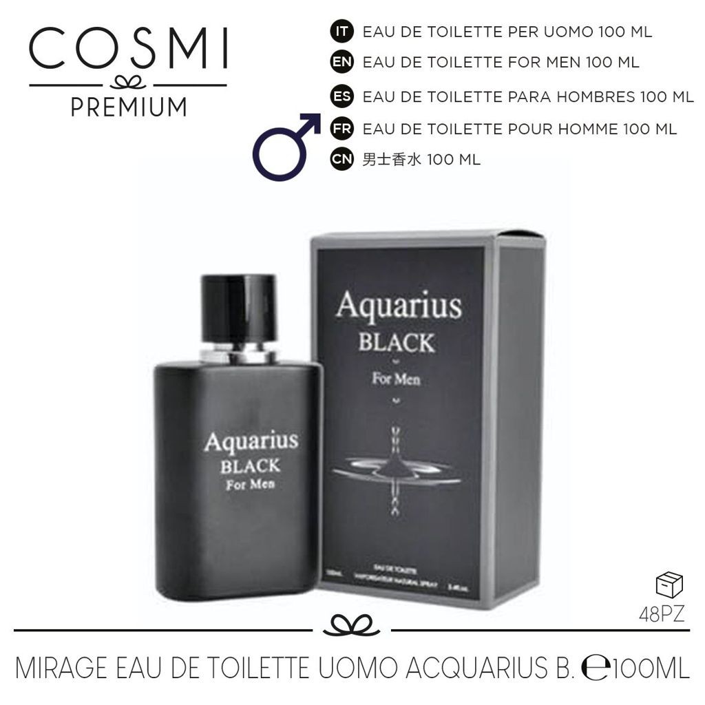 33887 8904174416976 1002784 COSMI profumo uomo edt 100ml mirage aquarius black