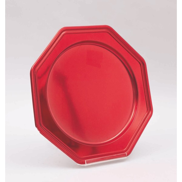34005 8019959164215 AC-16421 coord. rosso sottopiatto in plastica ottagonale 30x30x1,8cm