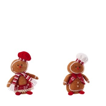 34059 8057586093485 109348 STAR decoro natalizio omino pan di zenzero a peluche 28cm