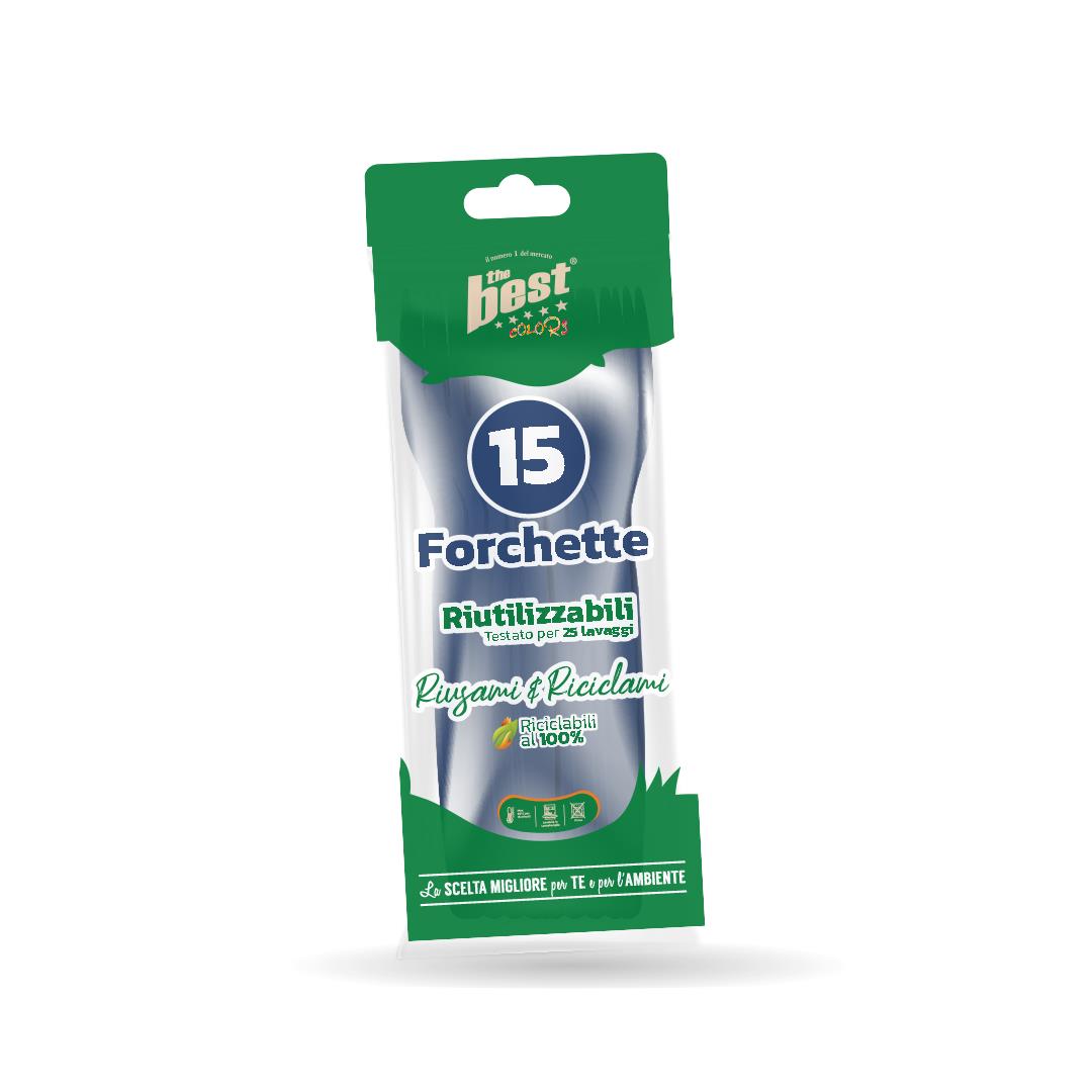 34365 8053670582170 209013 VISCIO the best forchette riciclabili 15pz blu