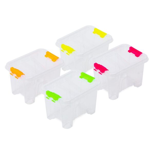 34419 8009371051460 207074 VISCIO scatola plastica jolly trasp/fluo 1,5lt cm20x15xh12