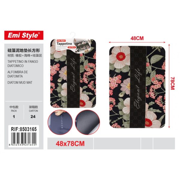 34984 8052533431655 8503165 EMI tappetini in fango diatomico per bagno 48x78cm