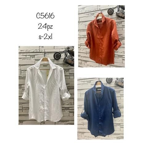 35095 9200000350957 C5616 ABBIGLIAMENTO UOMO CAMICIA AVVITATA DI LINO