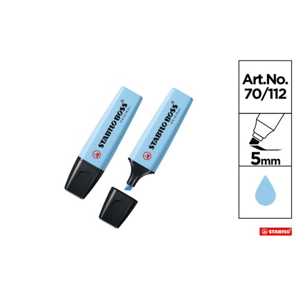 35100 4006381566018 70/112 EVIDENZIATORE STABILO BOSS PASTEL AZZURRO CIELO