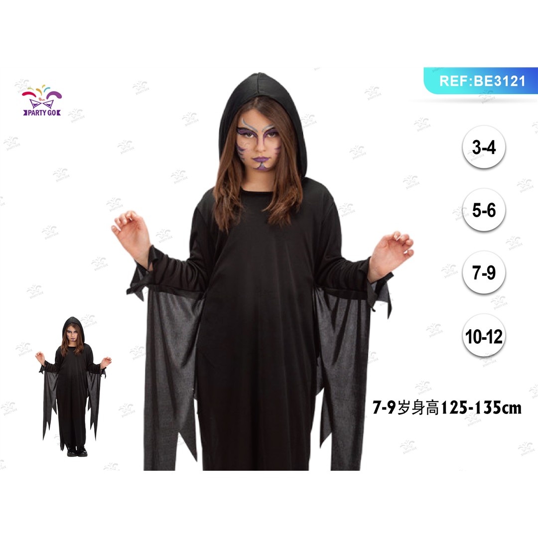35288 8058617984918 BE3121 halloween vestito unisex bambini pipistrello tg.7-9 anni