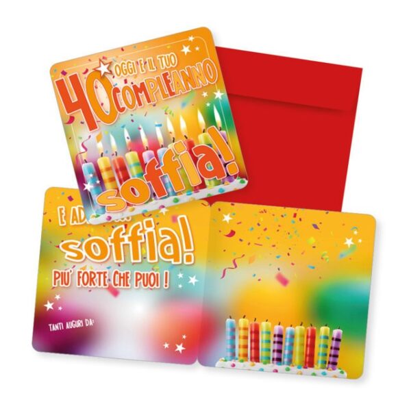 35599 8052705855005 11-140 biglietto augurale cartolina musicale auguri 40 anni