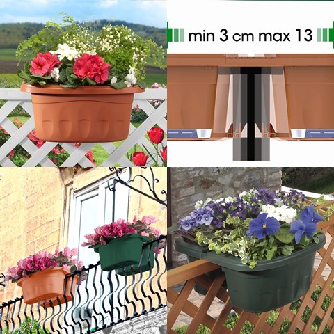 35814 8007633302305 30230 BAMA balconetta doppia klunia cm.40 terracotta