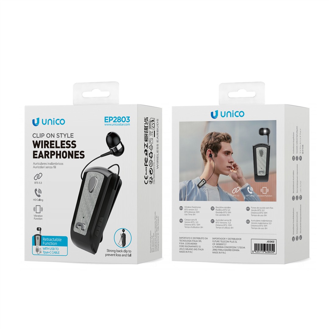 36264 8435719628030 EP2803 auricolare wireless con clip