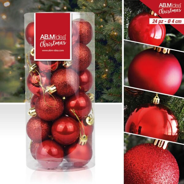 36325 8050766211204 HX912754 palline di natale 4dec in box ø40mm 24 sfere ass oro