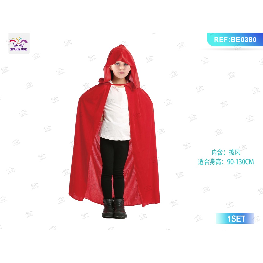 36468 8058617846803 BE0380 mantello rosso da bambino 90-130cm
