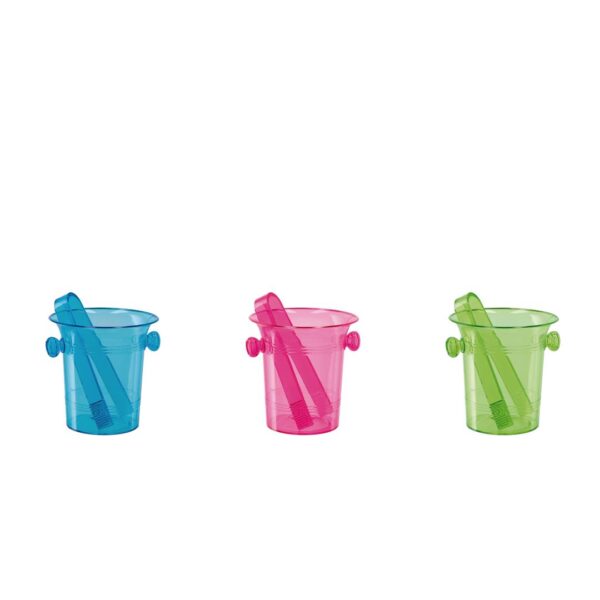 37162 8021785834866 83486 STAR SECCHIELLO PER GHIACCIO CON PINZA IN PLASTICA COLORATA Ø15CM H15CM