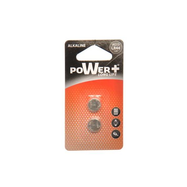 38504 3120370519968 AG13 POW BATTERIE A BOTTONE 2PZ 1,5V ALKALINE PILA AG13 POWER (LR1154,LR44,A76,357,303)
