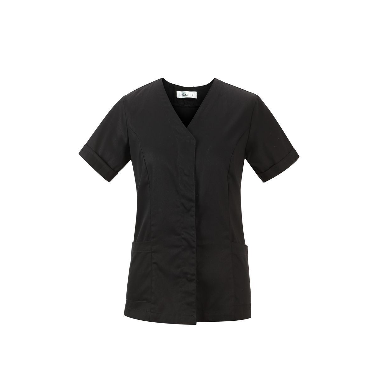 38585 9200000385850 CA-L011C-2XL abbigliamento professionale casacca donna mani.corte size:xs-2xl nero ca-l011c 65%poliestre 35%cotone tg.2xl