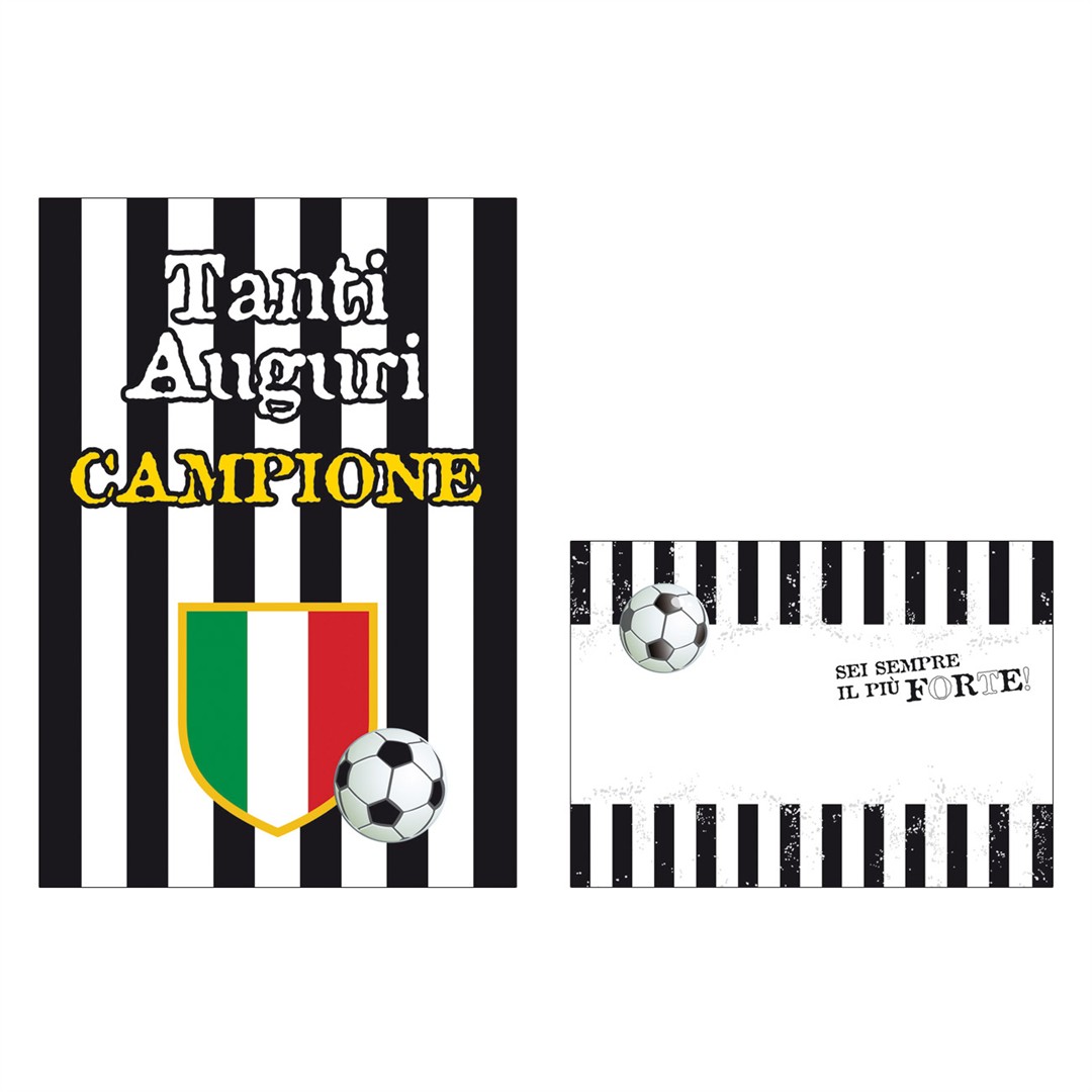 38671 8052705851328 92-772 biglietto augurale cartolina tanti auguri campione bianco/nero